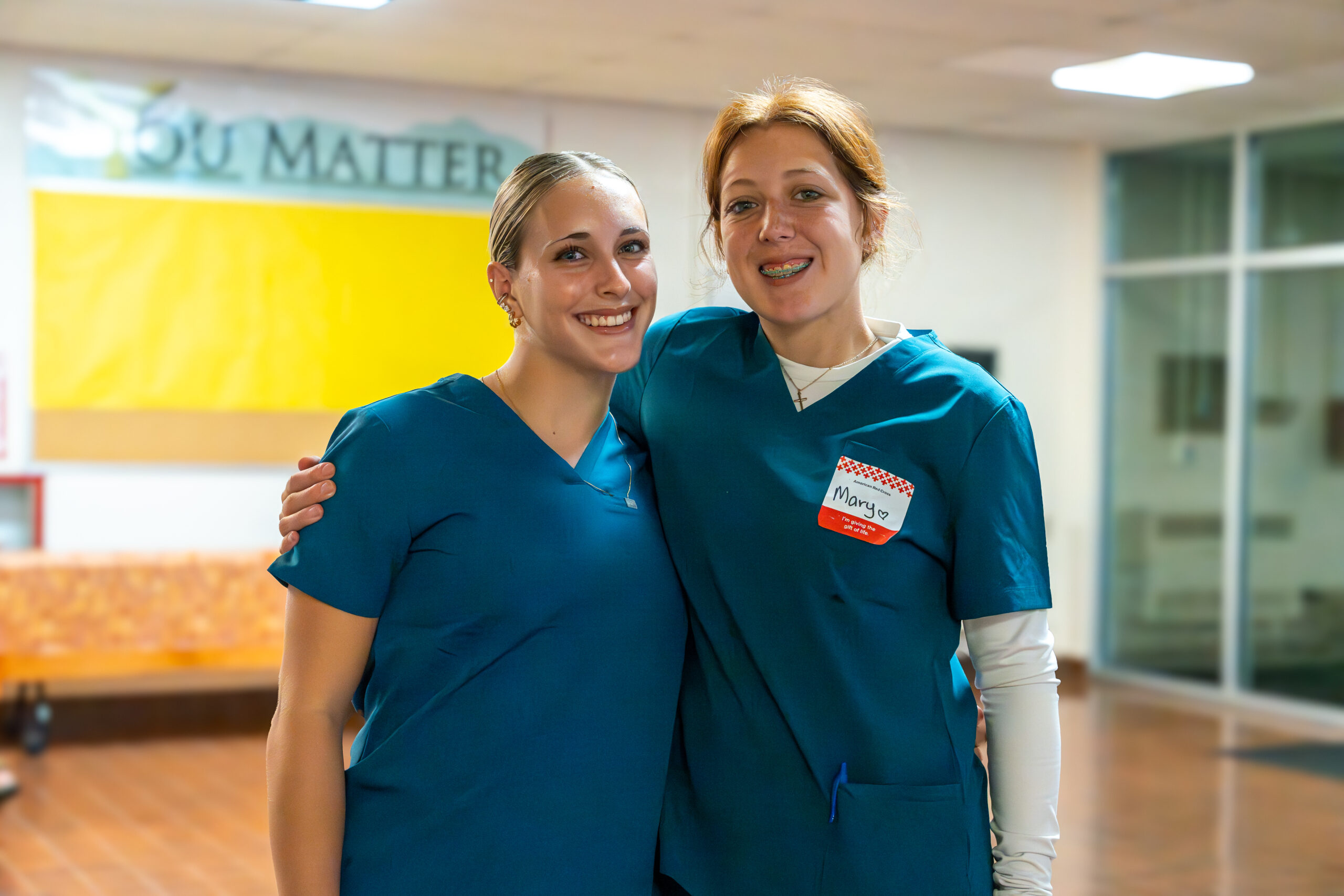 Photo of friends in scrubs