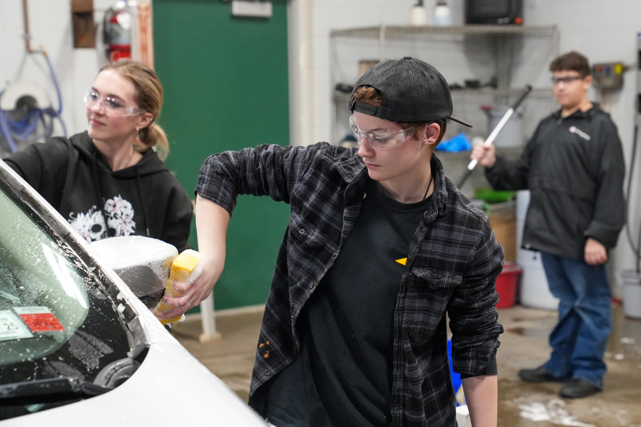 Photo of Young Professionals in the Pre-CTE Automotive Services Program
