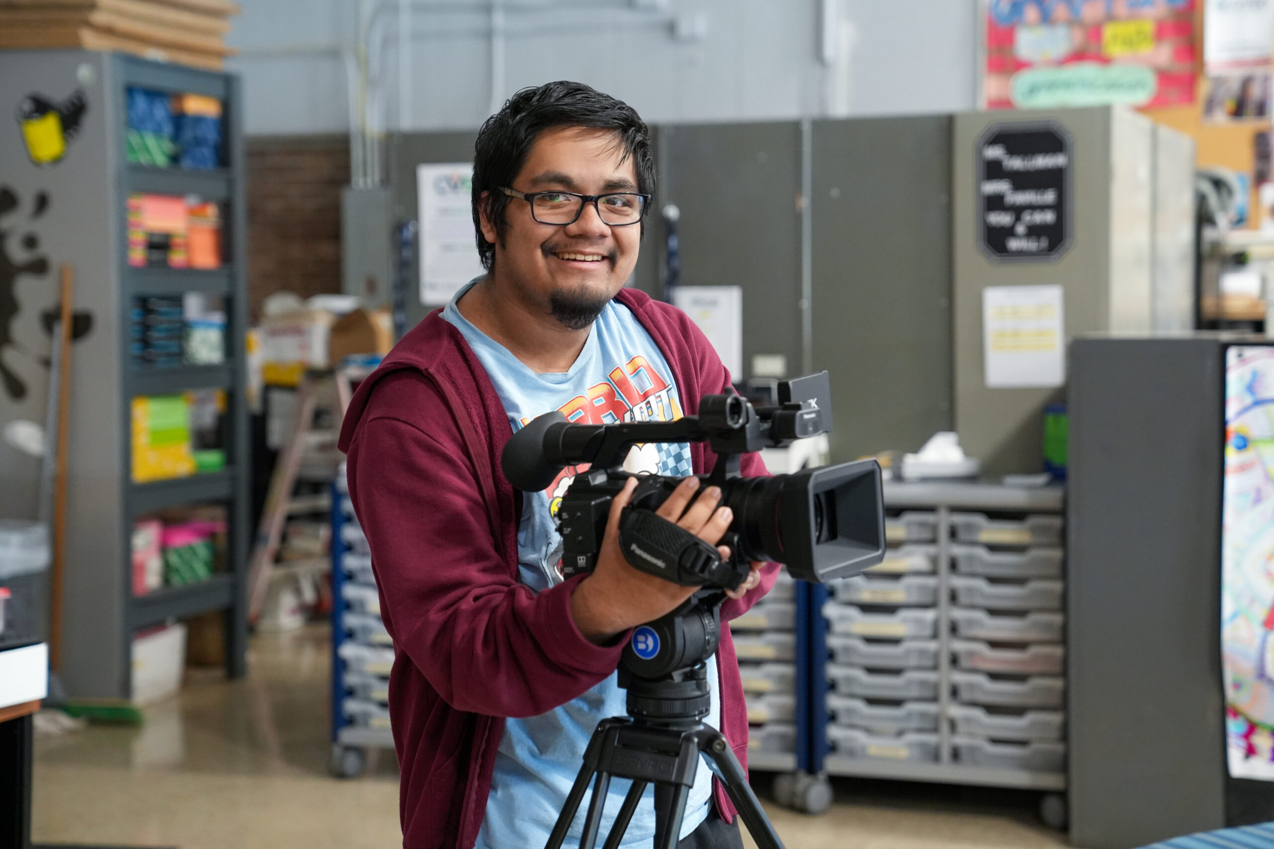 Photo of Young Professional acquiring new video production skills in the Digital Production & Multimedia Communications Program
