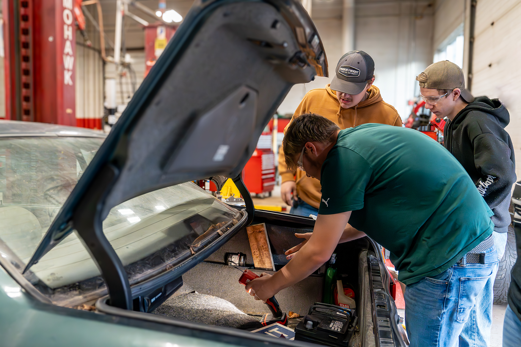 Photo of Young Professionals in the Automotive Technology Program 